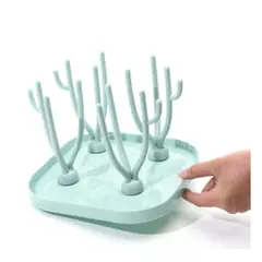 KIVARA - Secador Escurridor Organizador Mamaderas Biberones Celeste