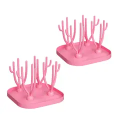 KIVARA - Secador Escurridor Organizador Mamadera 2 unidades Rosa