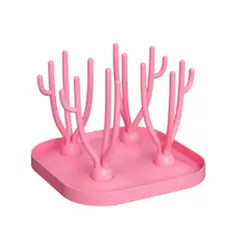 KIVARA - Secador Escurridor Organizador Mamaderas Biberones Rosa