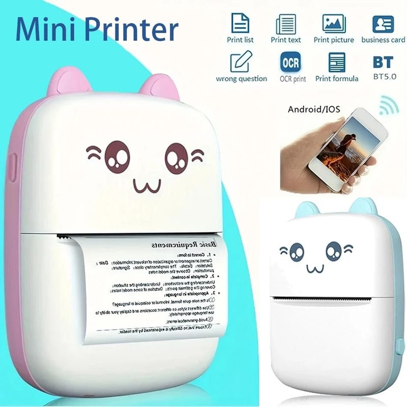 GENERICO - Mini Impresora térmica portátil impresion 58 mm