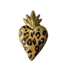 GENERICO - CORAZON LLAMA SUPERIOR ANIMAL PRINT TECNICA PINTURA DECORATIVA