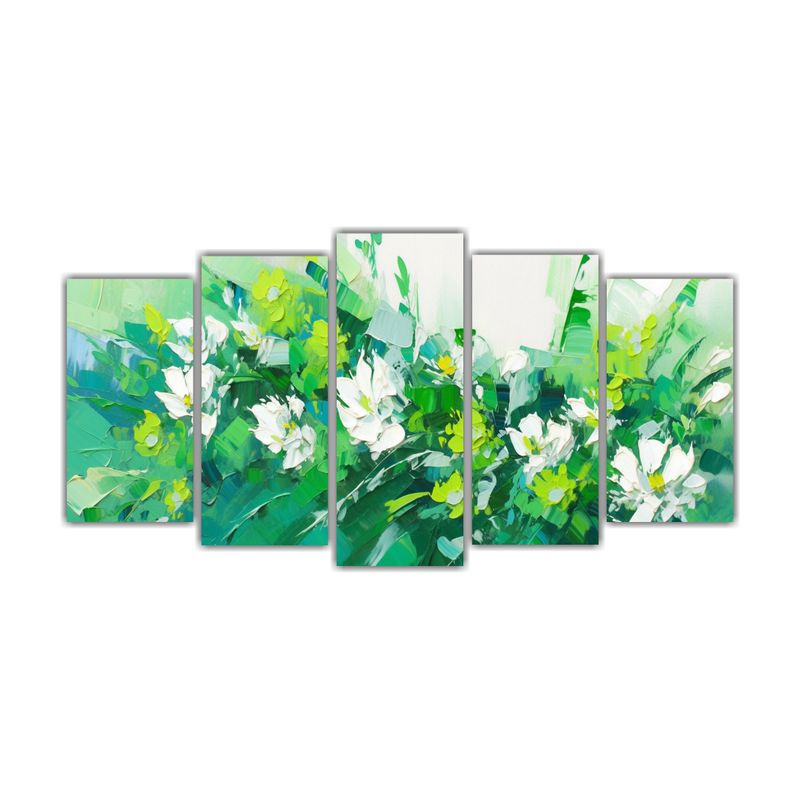 GENERICO - Pintura En Lienzo Estilo Decorativo De Flores En Colores Ver 200x100cm