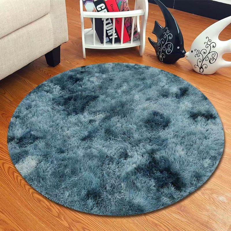 GENERICO - Alfombras Redondas tipo Shaggy Jaspeado Gris 150 x 150