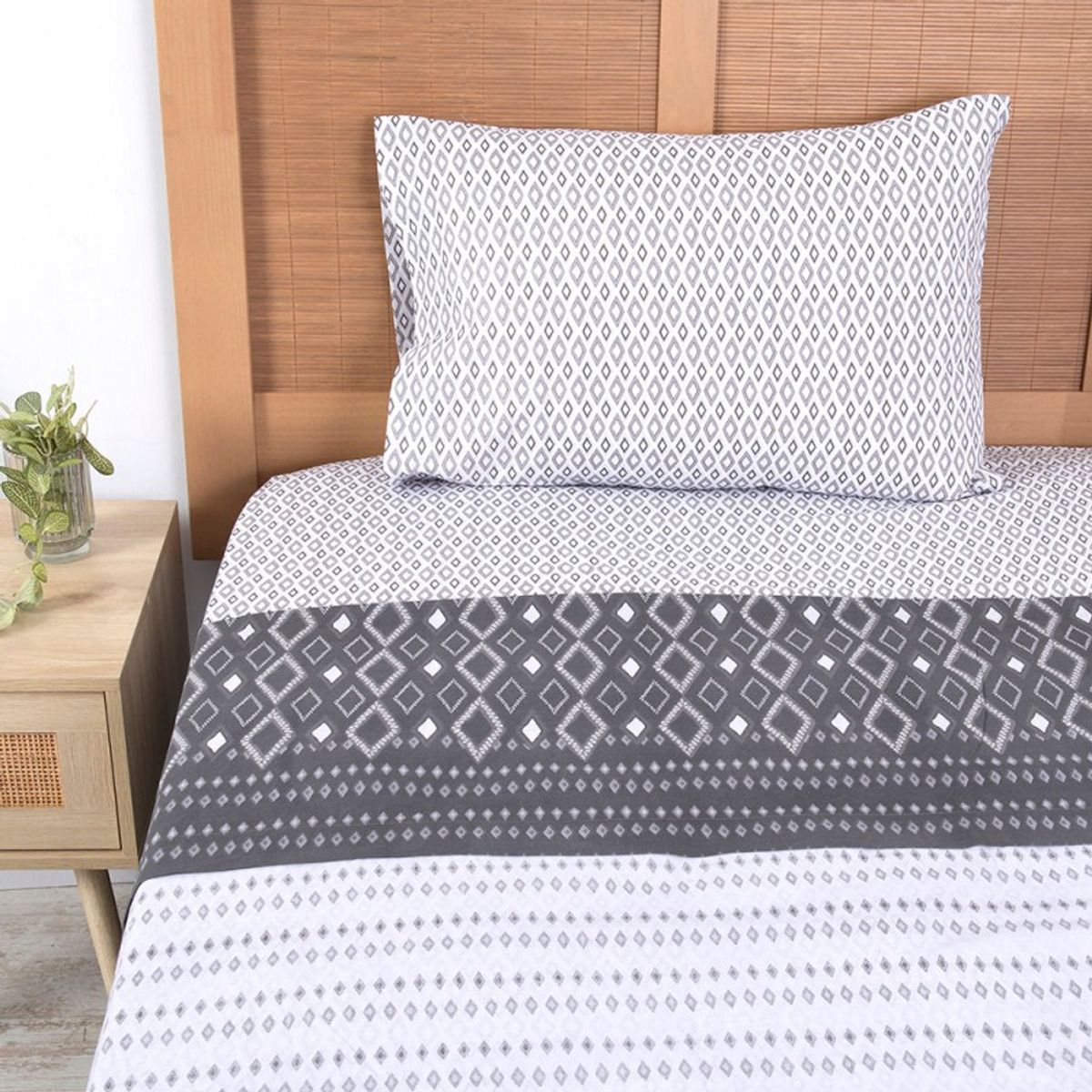 MASHINI - Juego de Sábanas Estampadas 144 Hilos 1.5 Plazas