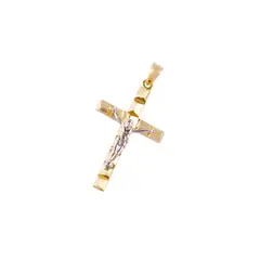 JB JOYAS BARON - Colgante de Oro 18kt Cristo bicolor