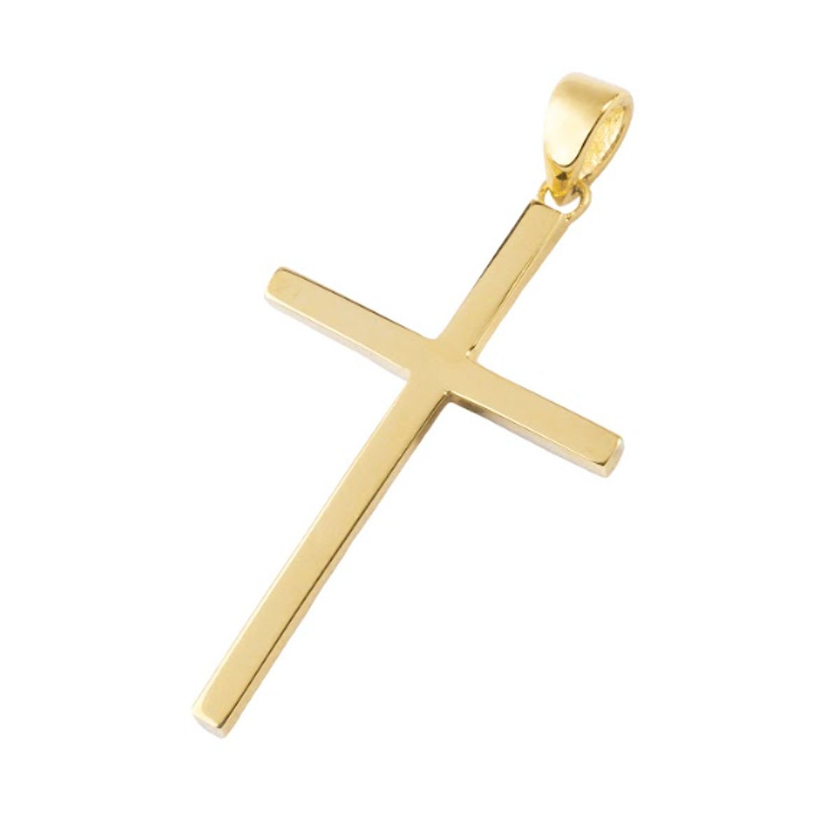 JB JOYAS BARON - Colgante de Oro 18kt Cruz plana y lisa