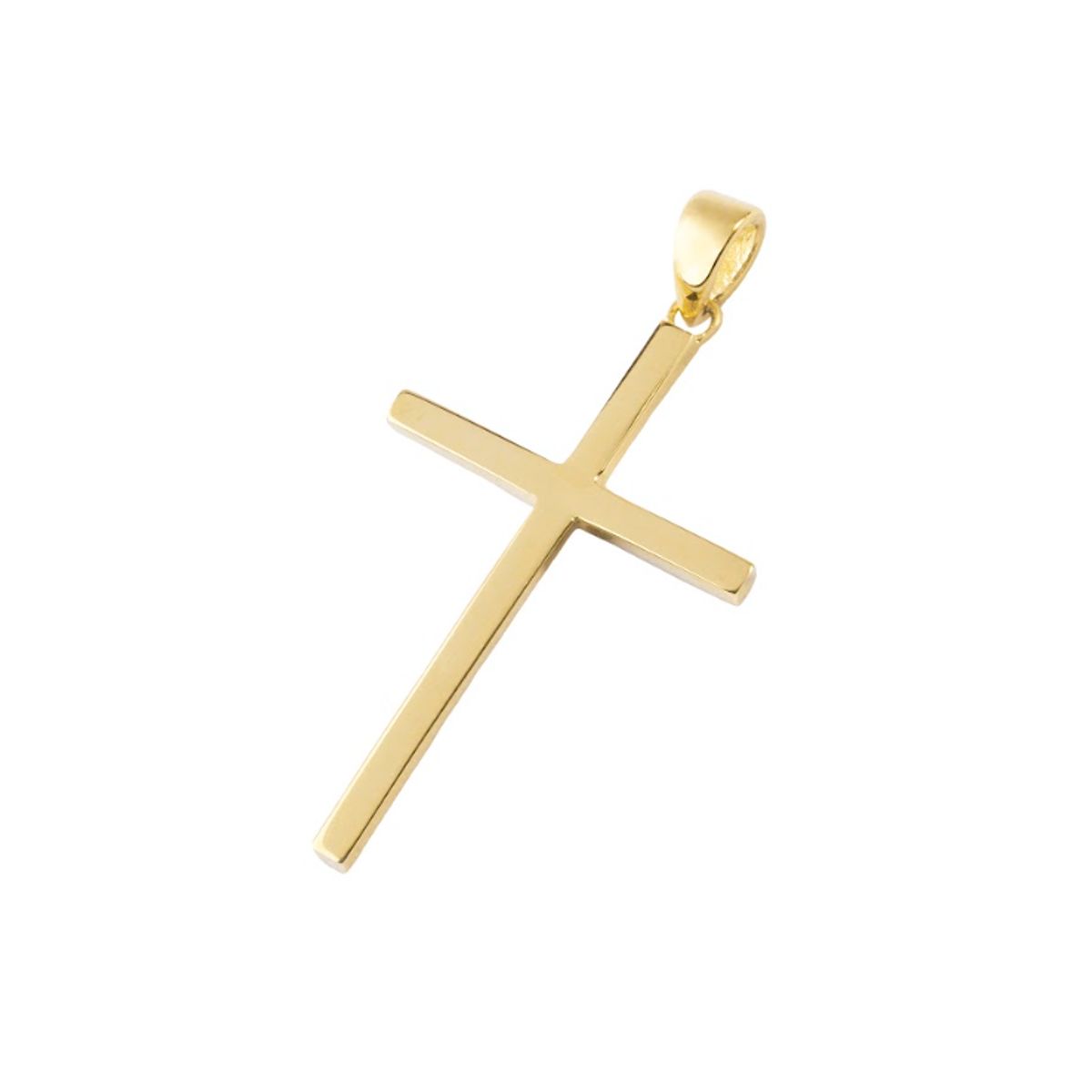 JB JOYAS BARON - Colgante de Oro 18kt Cruz plana y lisa