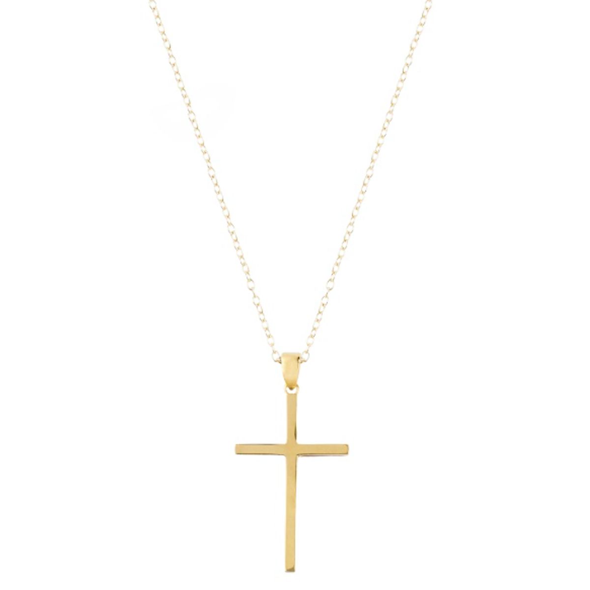 JB JOYAS BARON - Colgante de Oro 18kt Cruz plana y lisa