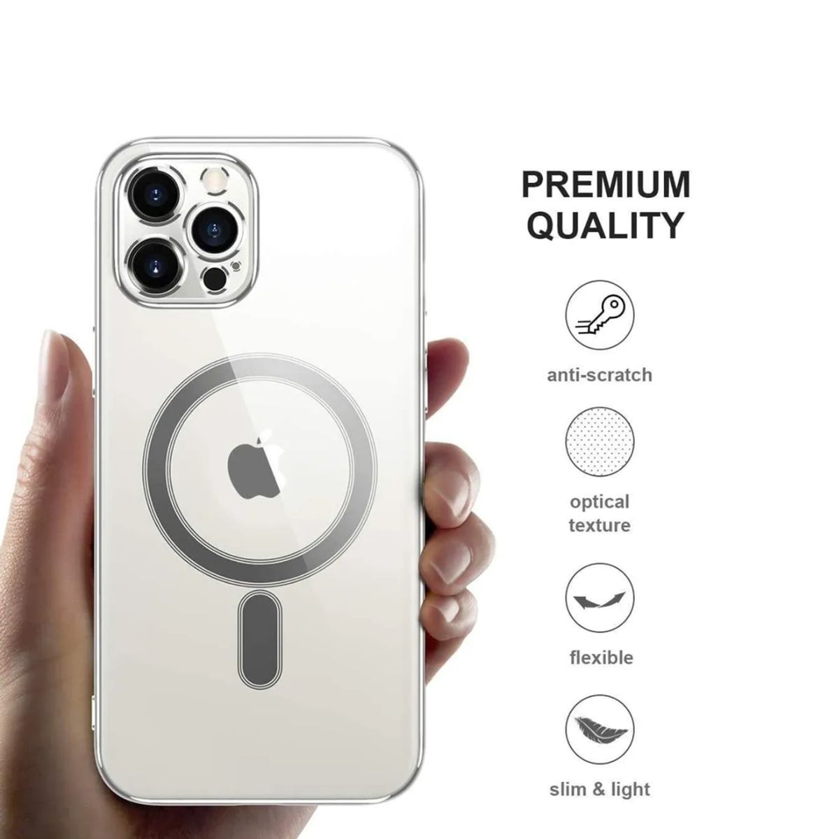 GENERICO - Carcasa Transparente Magsafe Para iPhone 13 Pro Max