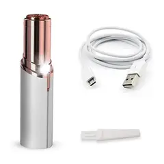 GENERICO - Depiladora Facial Carga Usb Blanco Mini Recortador De Cejas