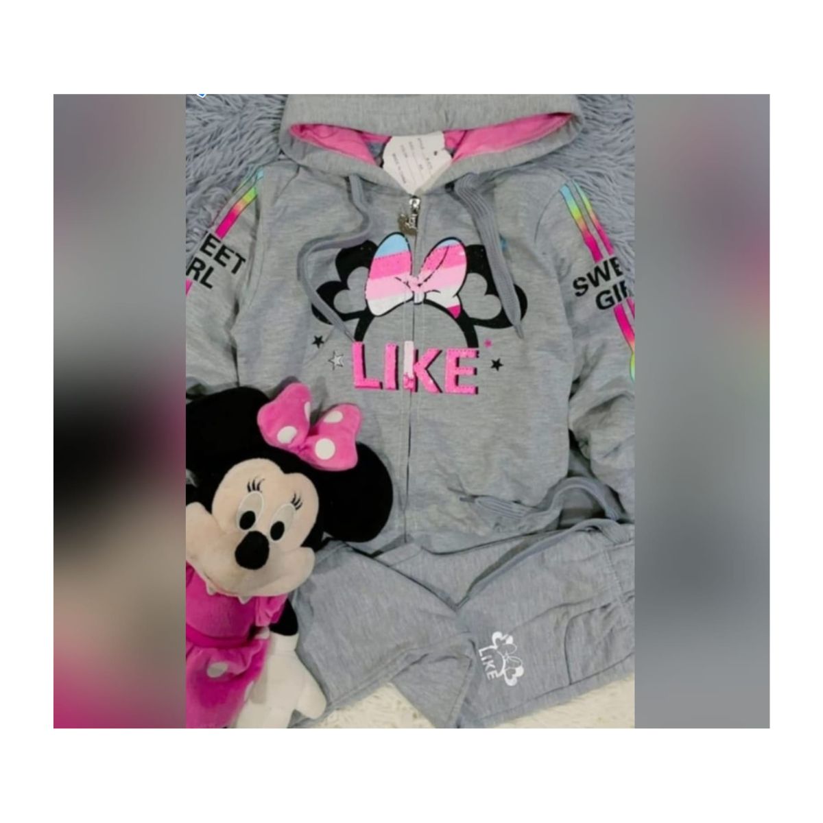 GENERICO - Conjunto para niña like gris