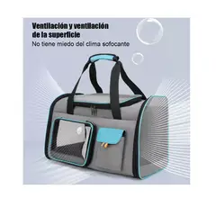 GENERICO - Bolso Transportador Gato Avion Mochila Mascotas Respirable
