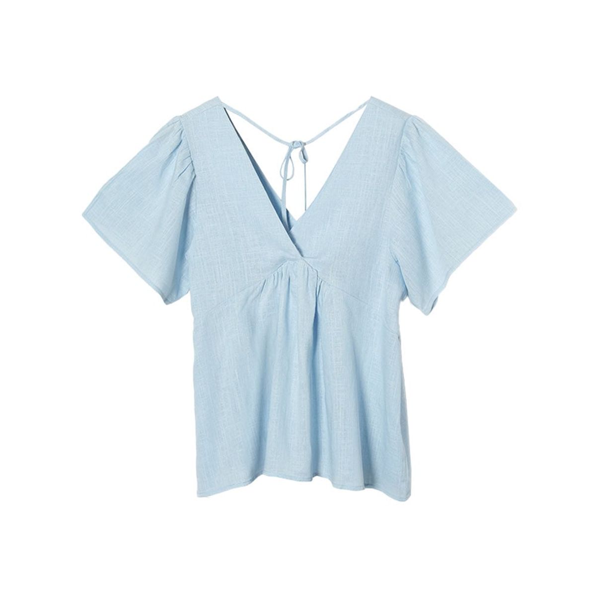 MAROA - Blusa Mangas Cortas Ayla Celeste