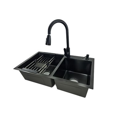 Imagen 2 del producto Lavaplatos 78x43 Cm 2.5 Mm Black + Llave Extraíble + Disp.