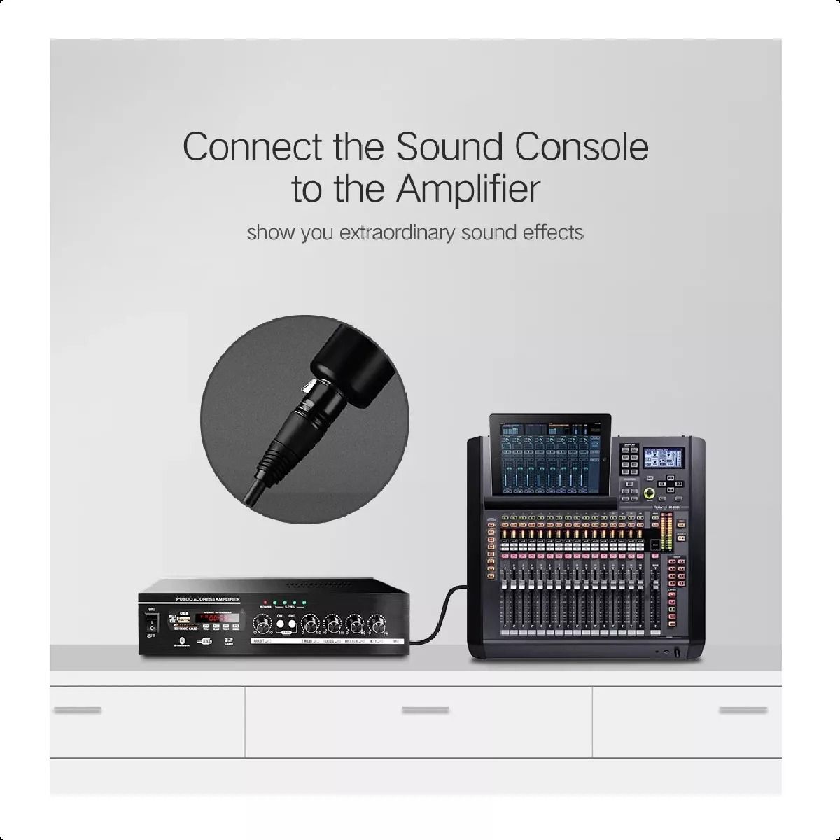 UGREEN - Ugreen Cable De Audio Profesional Xlr Macho Hembra Canon 3m