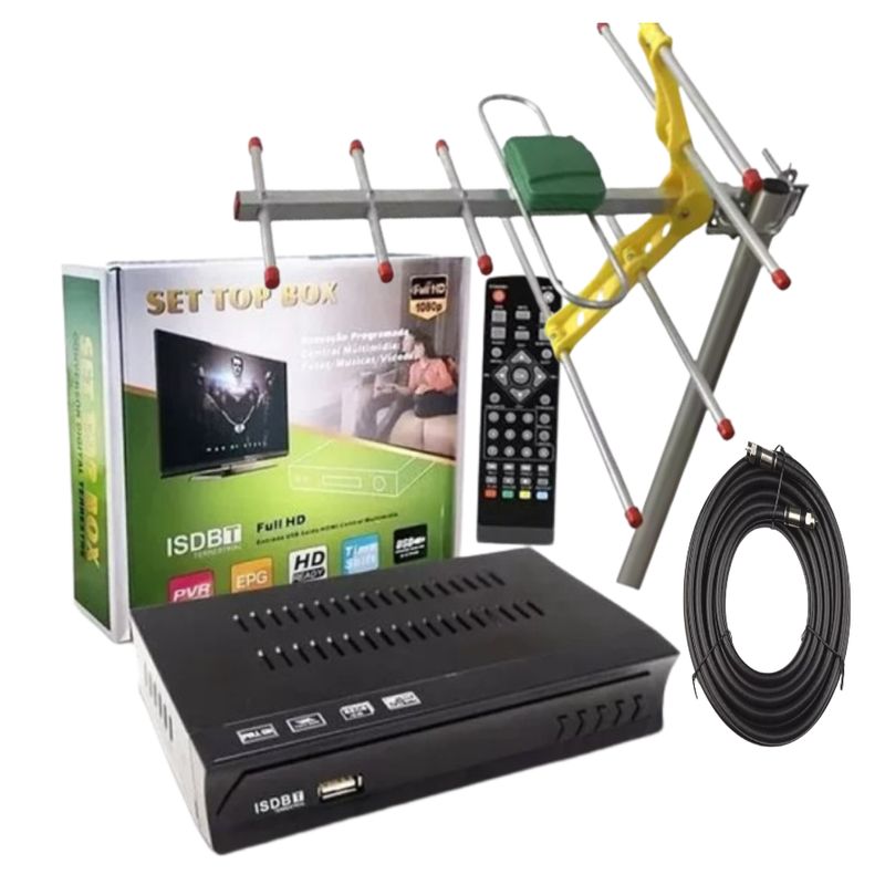 SMARTY - Kit Decodificador Tv Digital Hd y Antena Rural para Televisor Antiguo
