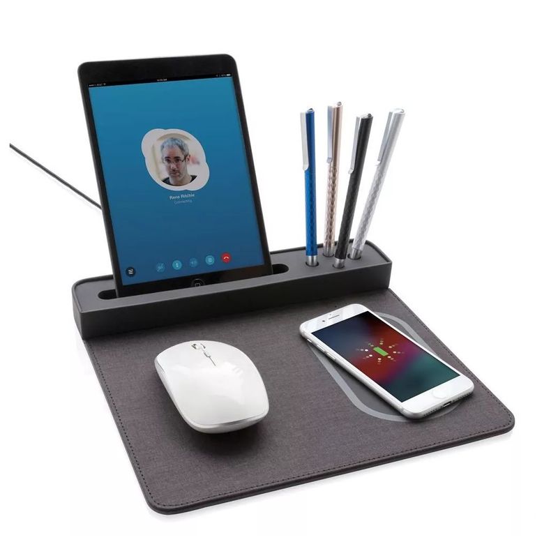 GENERICO - pad mouse con cargador inalambrico 10w iphone android