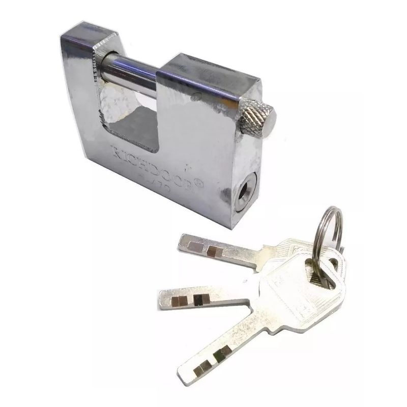 GENERICO - Candado De Seguridad Anti Napoleón 90mm Anti Robo + 3 Llave