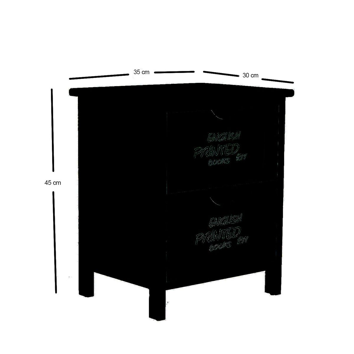 ITAHOME - CAJONERA REPISA LOMBARDY 2 CAJONES CELESTE