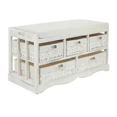 ITAHOME - ZAPATERA ORGANIZADOR BANCA MODENA 5 CAJONES BLANCO
