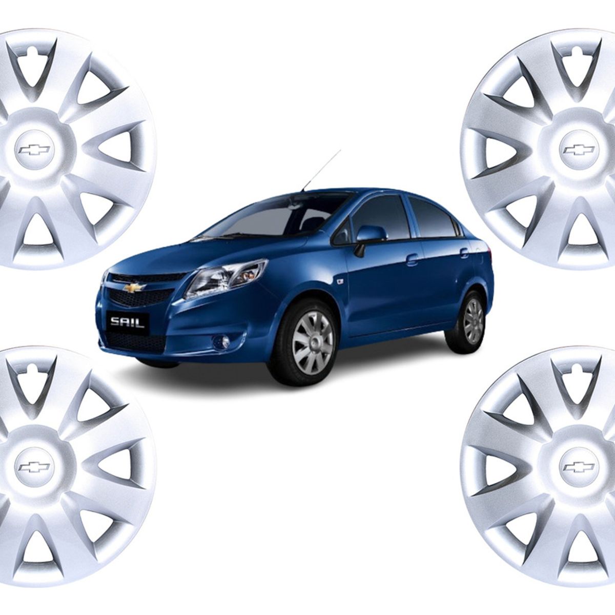 U BUY - Tapa Rueda Chevrolet Sail 14 2011 2016 Aro 14 Kit 4 Piezas