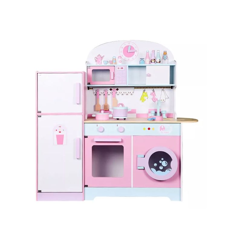 GENERICO - Cocina De Madera Para Niños Y Niñas Con Horno De Juguete