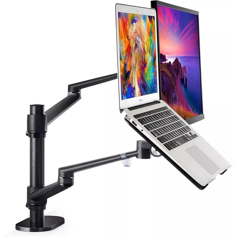 GENERICO - Soporte Monitor Y Notebook Articulado Escritorio Reforzado