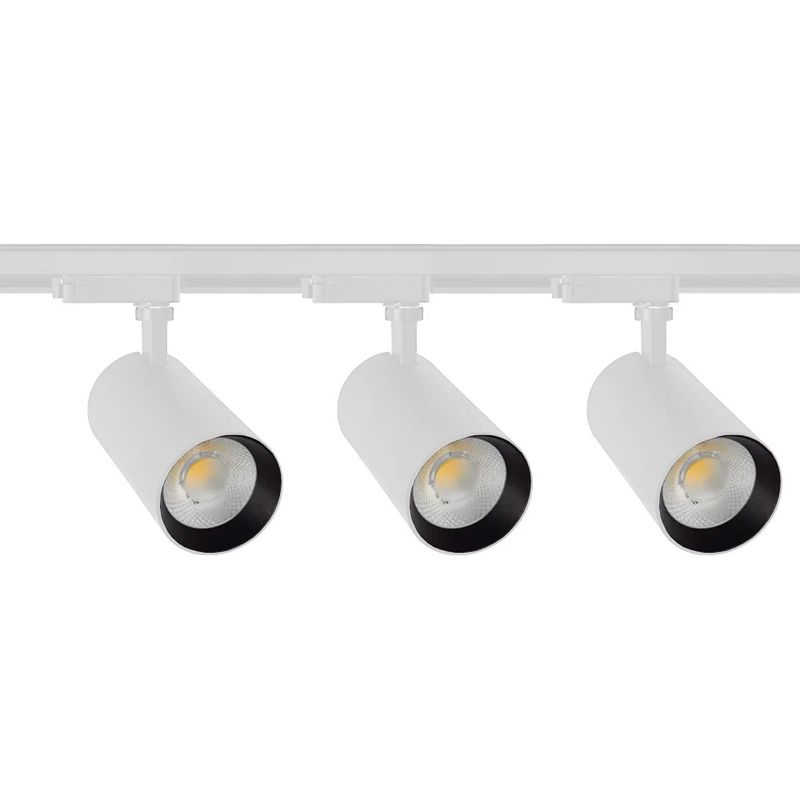 GENERICO - Kit 3 Foco Led Tipo Spot 20w Luz Neutra Con Riel Blanco 1mt