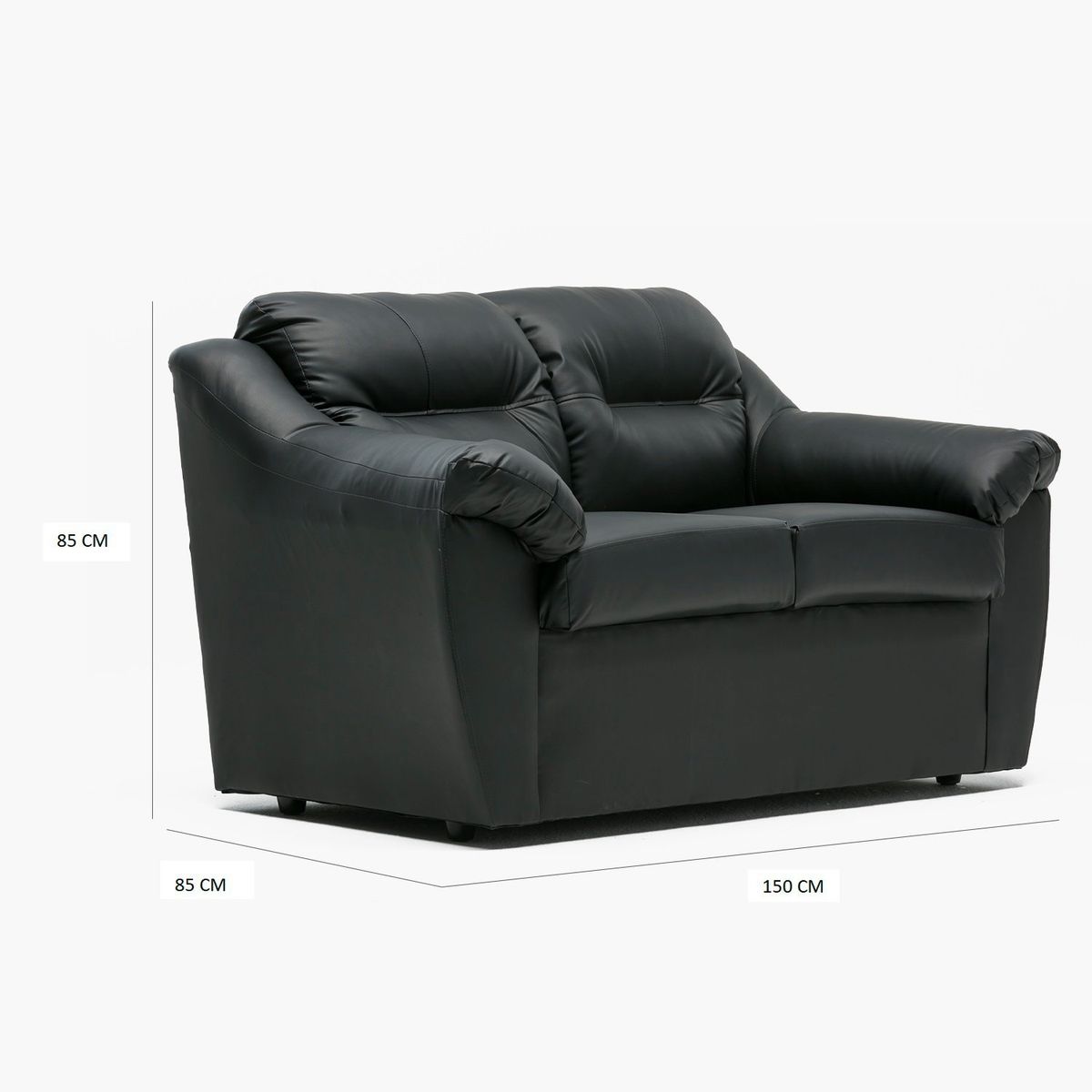 CABSUR - SOFA ASTURIAS 2CPOS NEGRO
