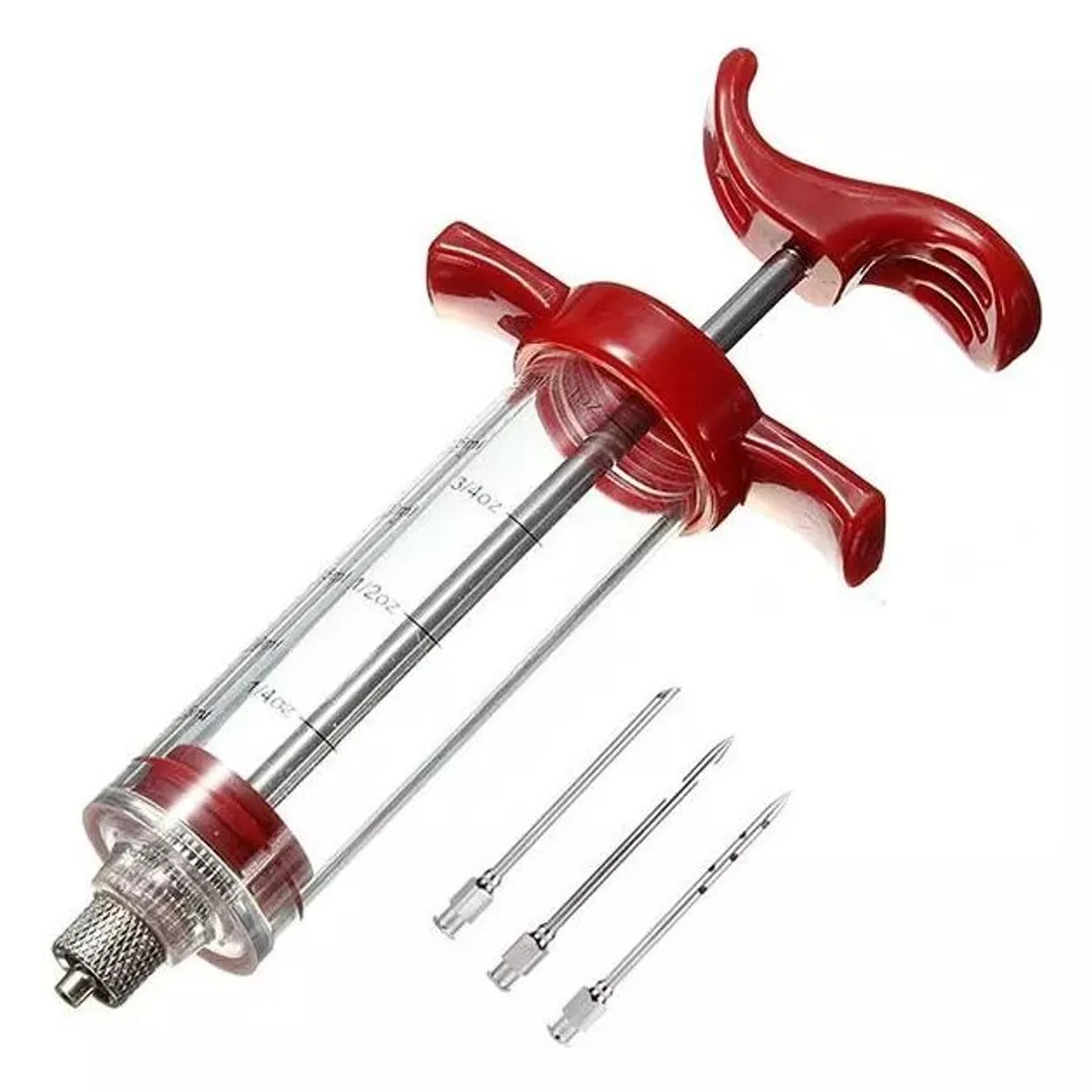 KUANGYE - Jeringa Para Carnes Con 3 Agujas De Acero