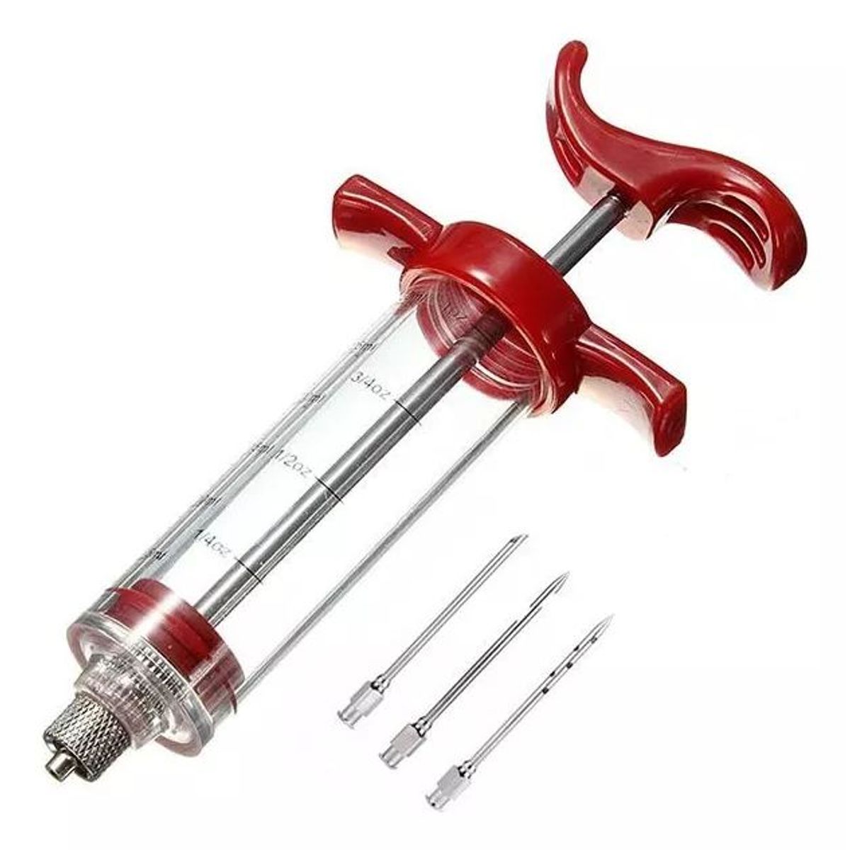 KUANGYE - Jeringa Para Carnes Con 3 Agujas De Acero