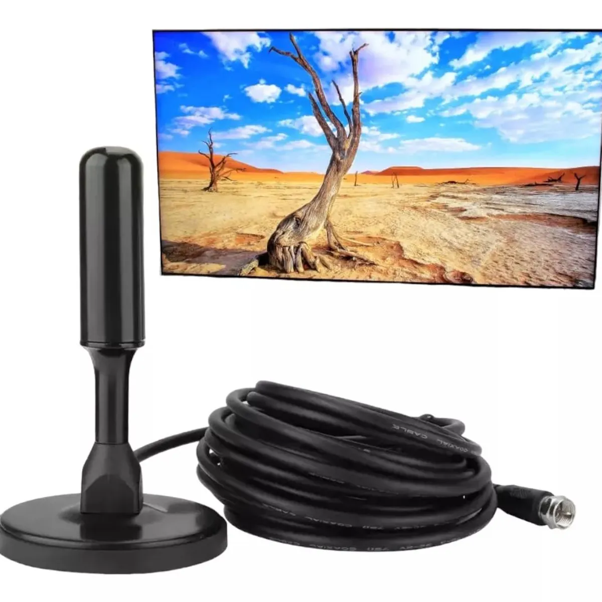 KUANGYE - Antena Tv Digital Abierta Hd Tvd Interior 360 Coaxial Hd