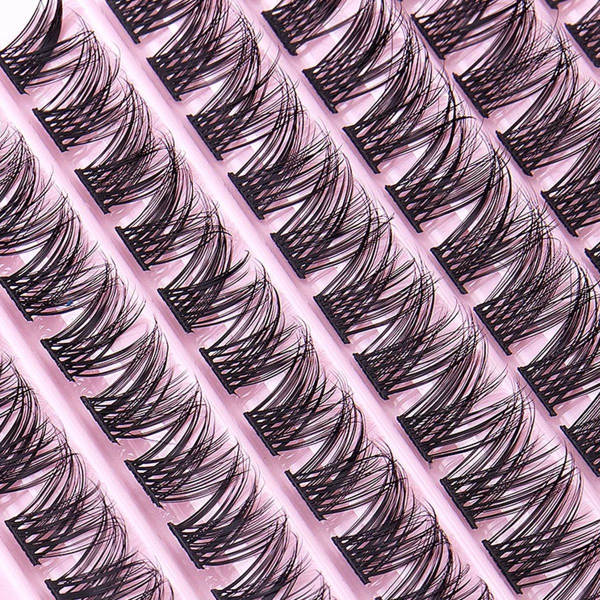 KUANGYE - Kit 120 Pestañas Efecto Natural+pegamento+pinza 10-14mm