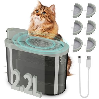 Imagen 2 del producto Fuente Automática Mascota Gatos 22L Inalámbrica Sensor y Recargable