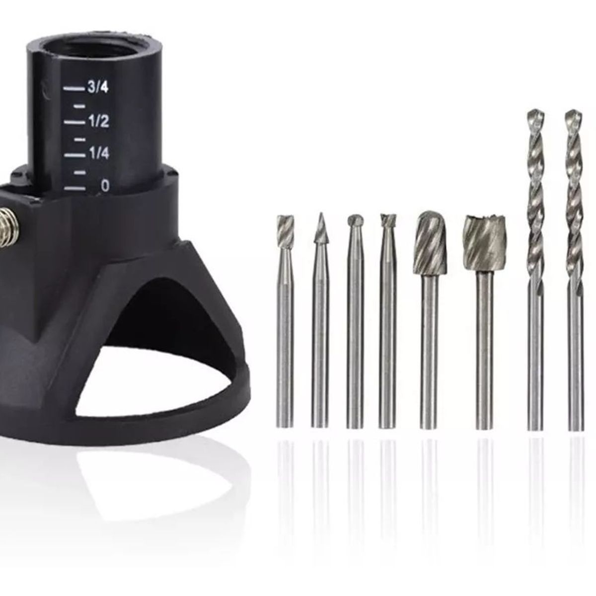 KUANGYE - Set De Fresas Guía De Tallado Dremel Mini Taladro Router