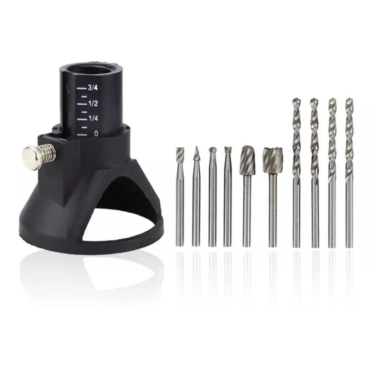KUANGYE - Set De Fresas Guía De Tallado Dremel Mini Taladro Router