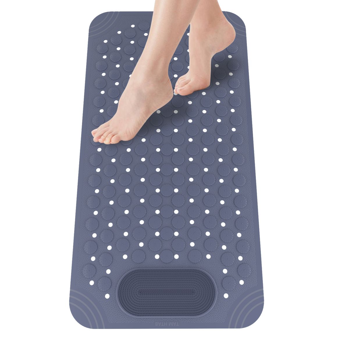 AIZO - Tapete Antideslizante Bañera Ducha 36x69cm Ventosas y Agujeros Seguros