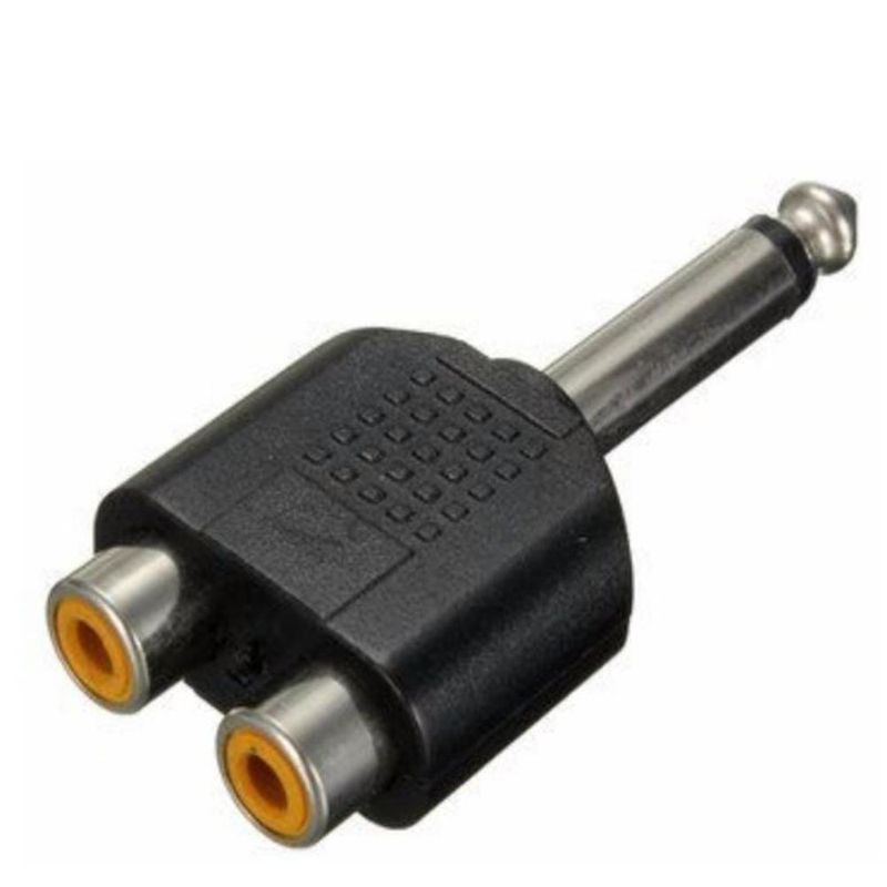 TITANIUX - Adaptador 2 RCA Hembra a Plug 63mm Mono