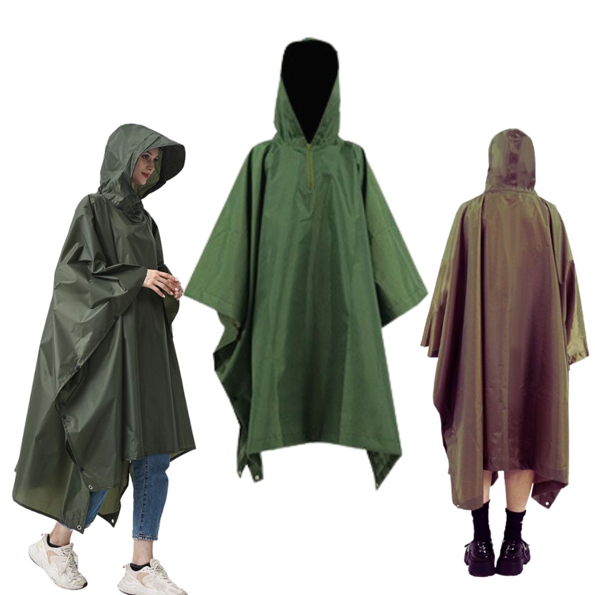 GILI - Capa Poncho Para La Lluvia 100% Impermeable Holt Black Bear