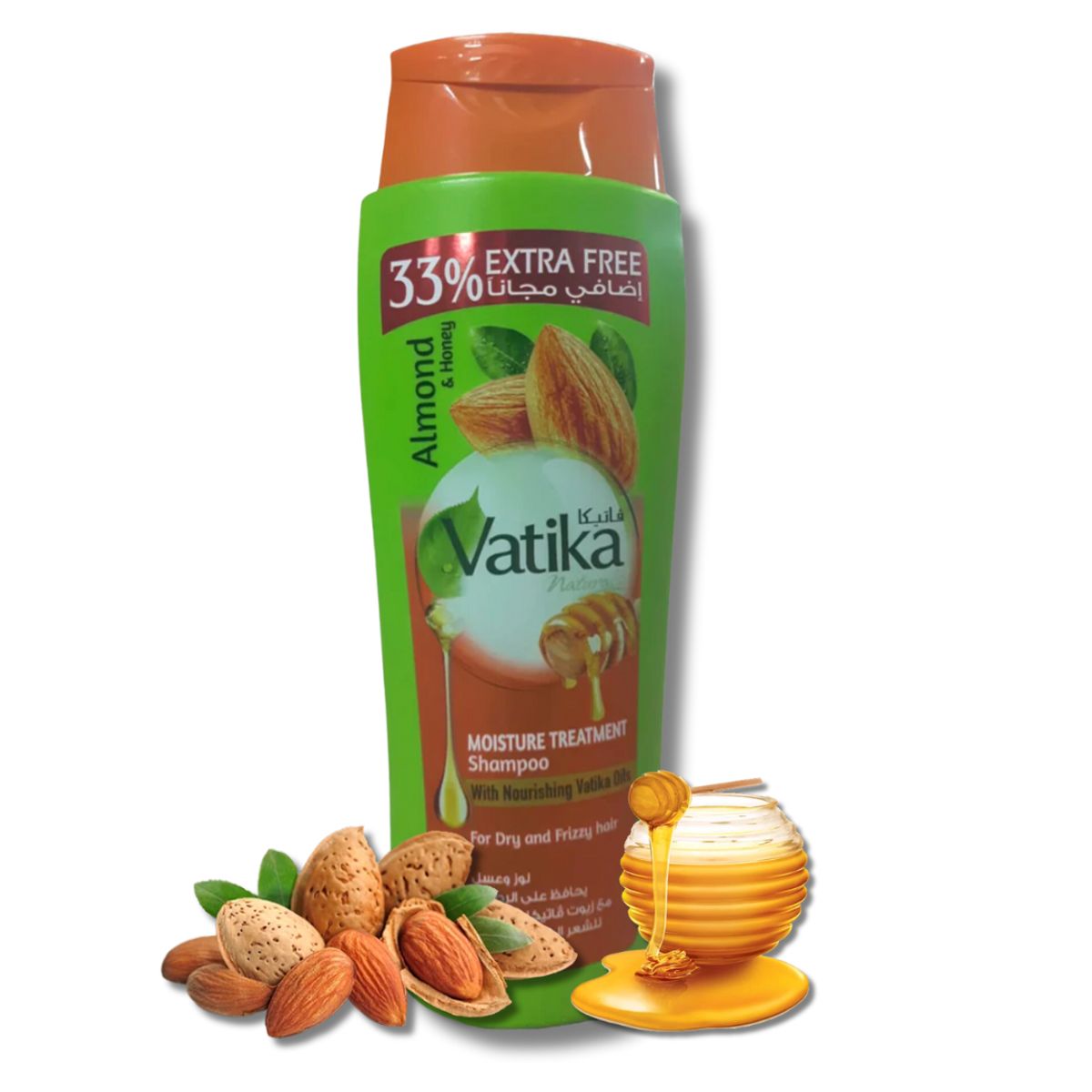 VATIKA NATURALS - Shampoo Vatika Almendra M&T 400 ml 33% Extra