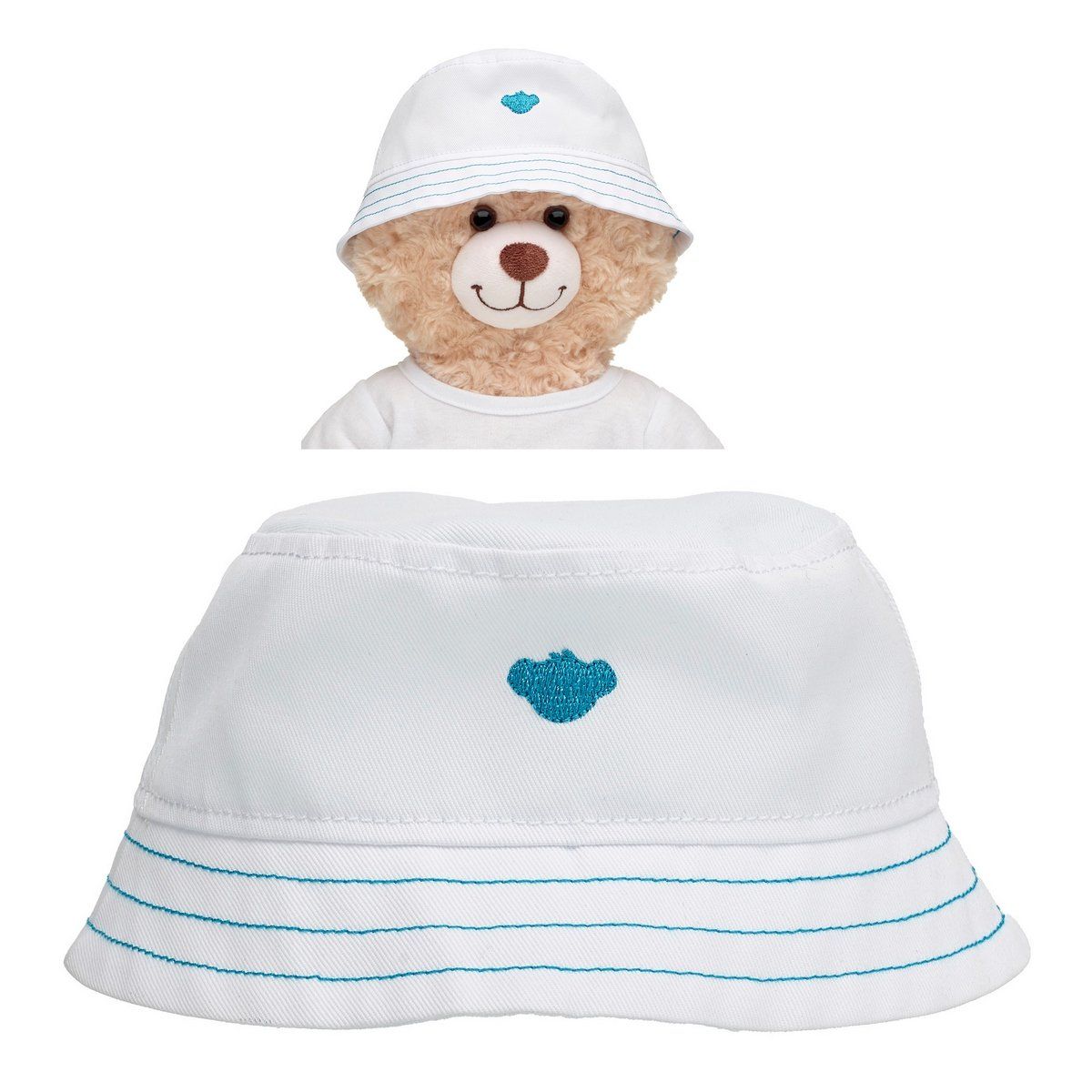 BUILD A BEAR - Gorra blanca Build a Bear accesorio para peluches