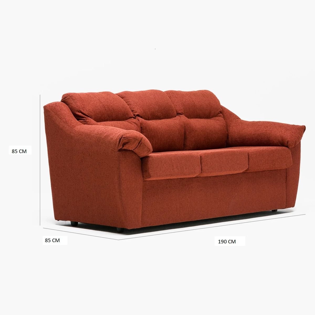 CABSUR - SOFA ASTURIAS 3CPOS TERRACOTA