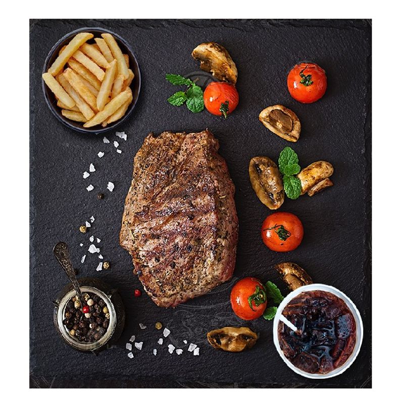 GENERICO - Plato Cuadrada Natural Plancha Piedra Emplatado Bandeja 30cm