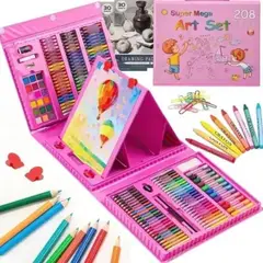 CRUSEC - Kit De Dibujo Y Pintura Maleta 208 Piezas Para Niños
