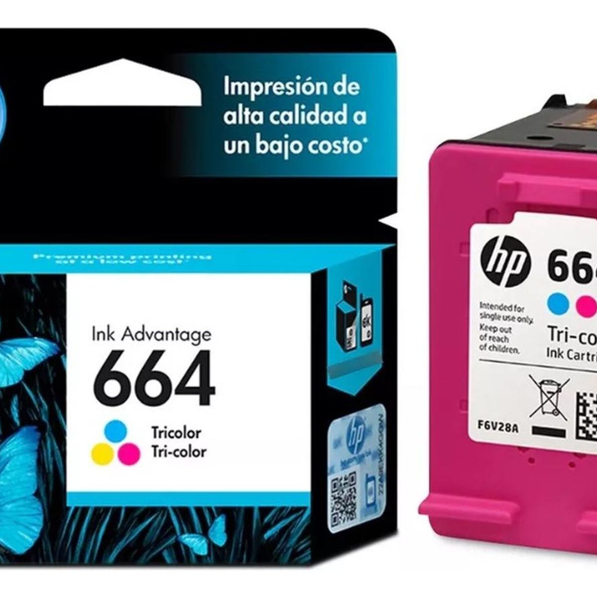 HP - Cartucho de Tinta hp 664 Tricolor Original