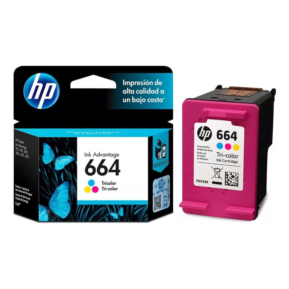 HP - Cartucho de Tinta hp 664 Tricolor Original