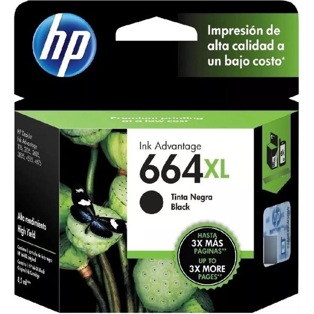 HP - Cartucho de Tinta hp 664XL Negro Original