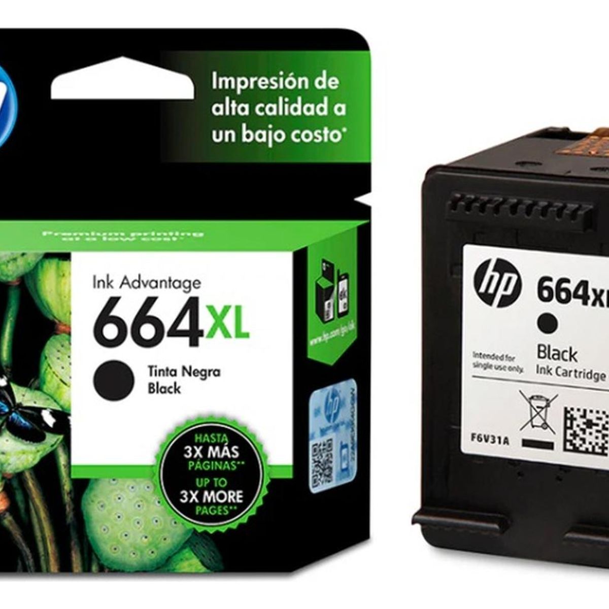 HP - Cartucho de Tinta hp 664XL Negro Original