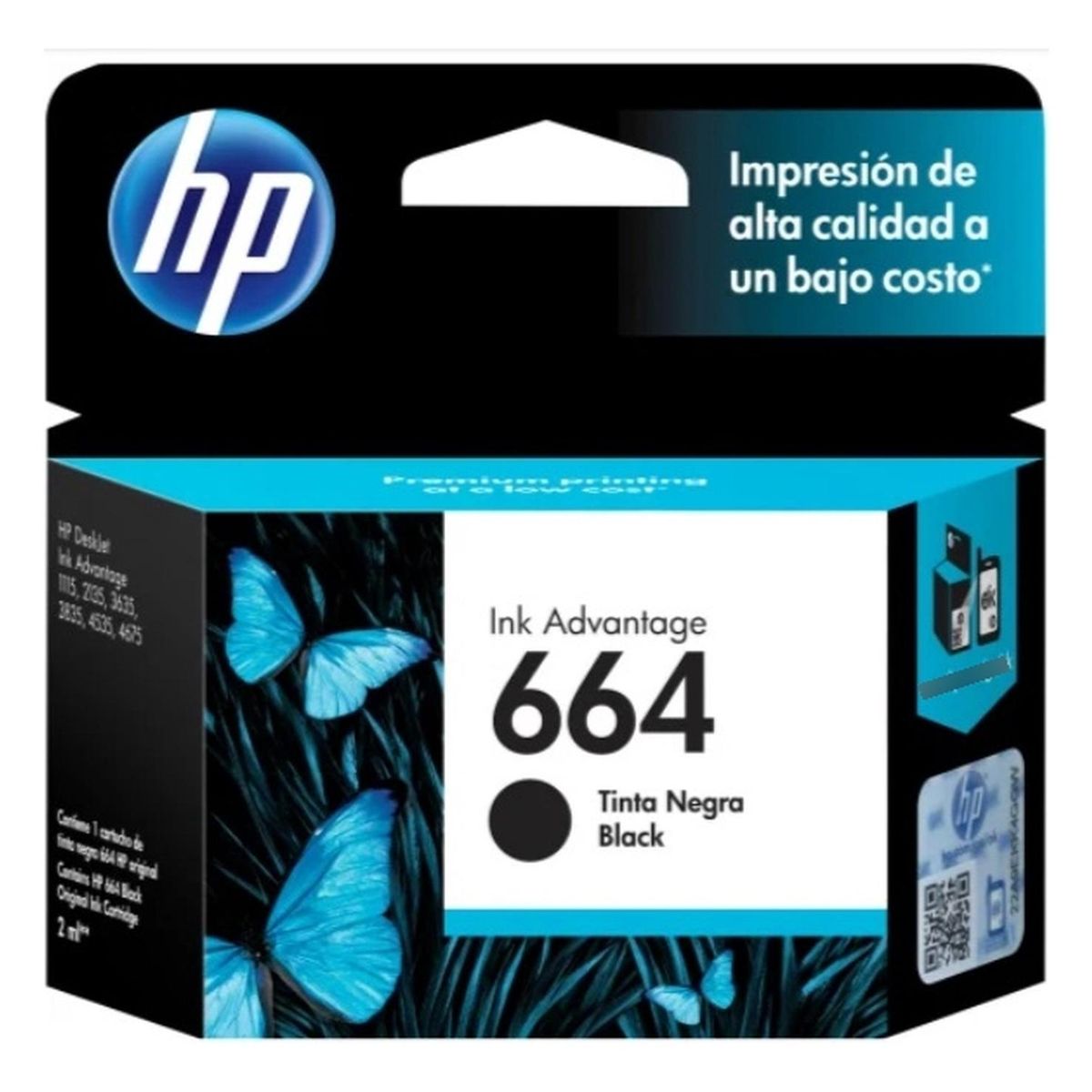 HP - Cartucho de Tinta hp 664 Negro Original