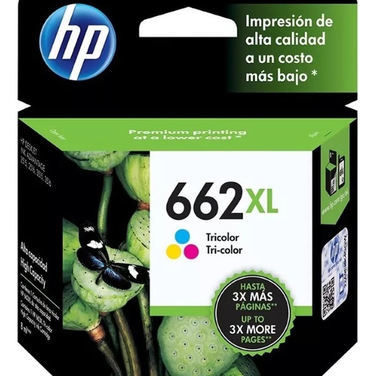 HP - Cartucho de Tinta hp 662XL Tricolor Original
